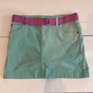 Ralph Lauren Kid’s Turquoise Corduroy Skort with Purple Belt